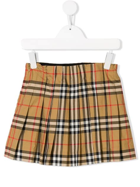 childrens burberry plaid skirt|Burberry pleated girls skirts.